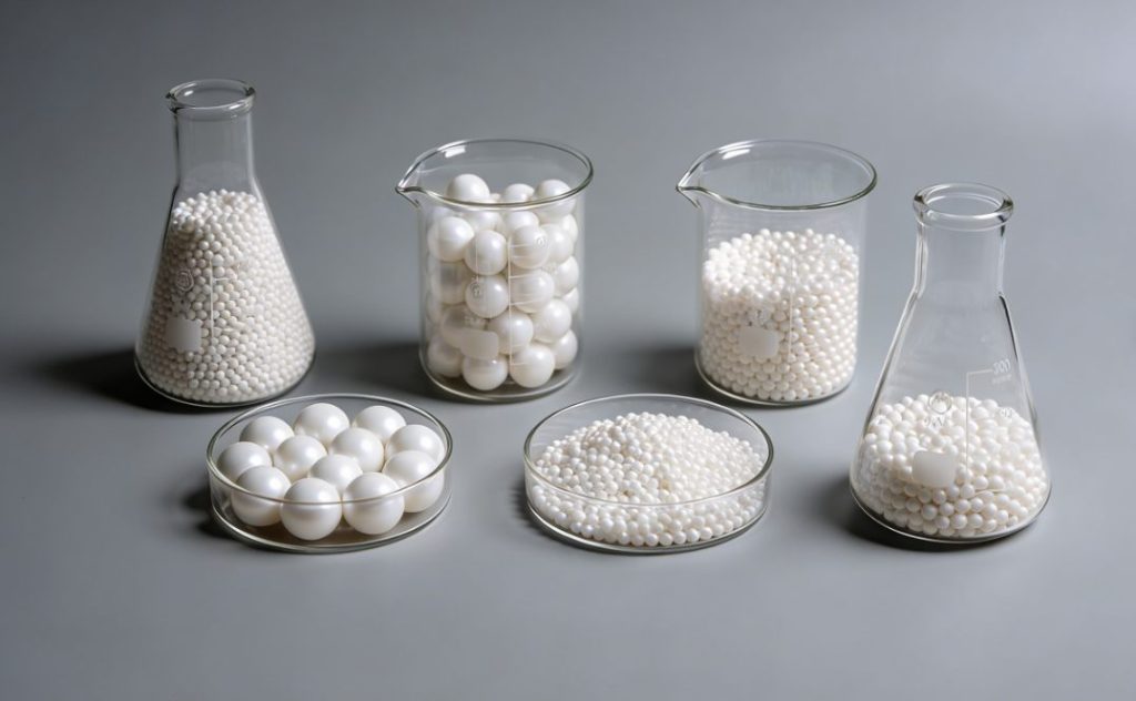 Zirconia beads in various sizes